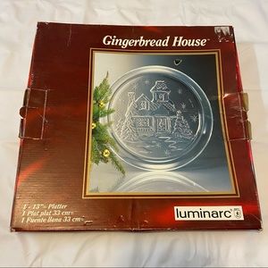 Luminarc Round Glass Gingerbread Platter Plate
